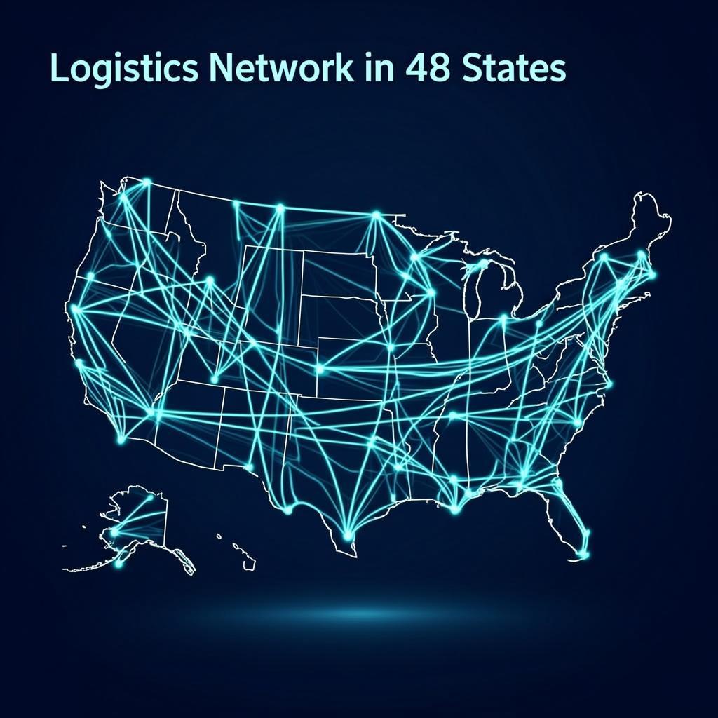 Nationwide logistics coverage map